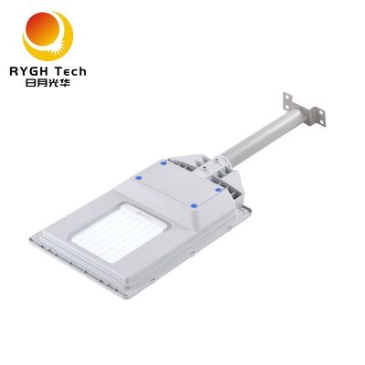 Luz de calle LED solar integrada de 20W con sensor de radar y control remoto para aceras, patios y jardines, iluminación vial LED