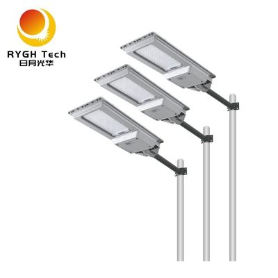 Luz de calle LED solar integrada de 20W con sensor de radar y control remoto para aceras, patios y jardines, iluminación vial LED