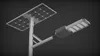 Luminarias de farola LED solar impermeables IP65 de 50W para exteriores, públicas, semi-separadas, todo en dos