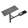 Luz solar de calle LED integrada e impermeable para exteriores de 40W con poste
