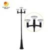 Luces de jardín solar de 15 W LED de tres cabezas integradas al aire libre con poste
