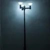 Lámpara pública de paisaje, poste superior, integrada, 15W, solar, LED, luz de jardín
