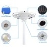 Luz de jardín solar LED de 50 W de aluminio inoxidable exterior blanco