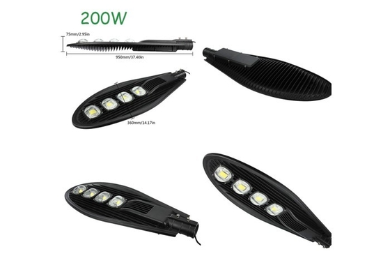 El CRI de aluminio frío 80Ra RoHS de la cabeza de la cobra de la luz de calle del blanco 200W LED aprobó