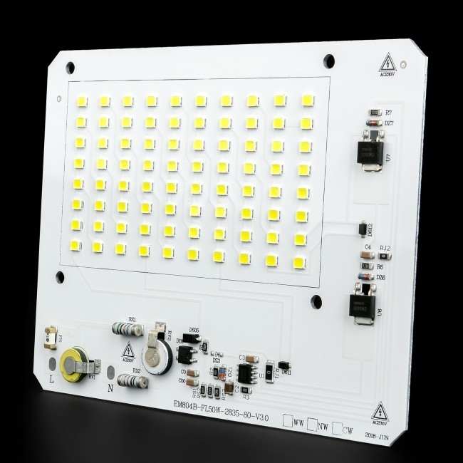 Protección llevada Driverless cuadrada del PWB Otp de la CA 50w para el servicio de encargo de la fábrica