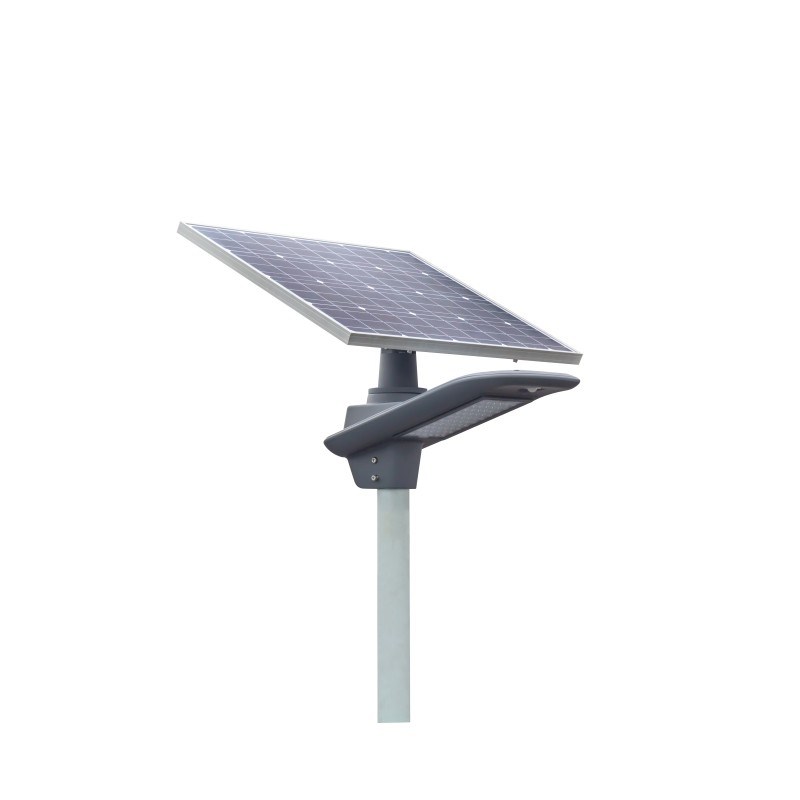 130-150LM/W vivienda gris clara accionada solar elegante de la calle de la alta batería LED del lumen 60W DC 11.1V con 3 años de garantía