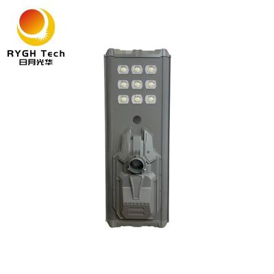 Luz de calle LED solar integrada de 30W con chips LED 5054 de alto brillo, sensor PIR que detecta automáticamente y se enciende